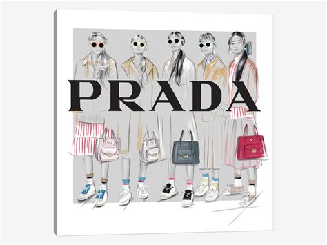 prada canvas black|Prada artwork canvas.